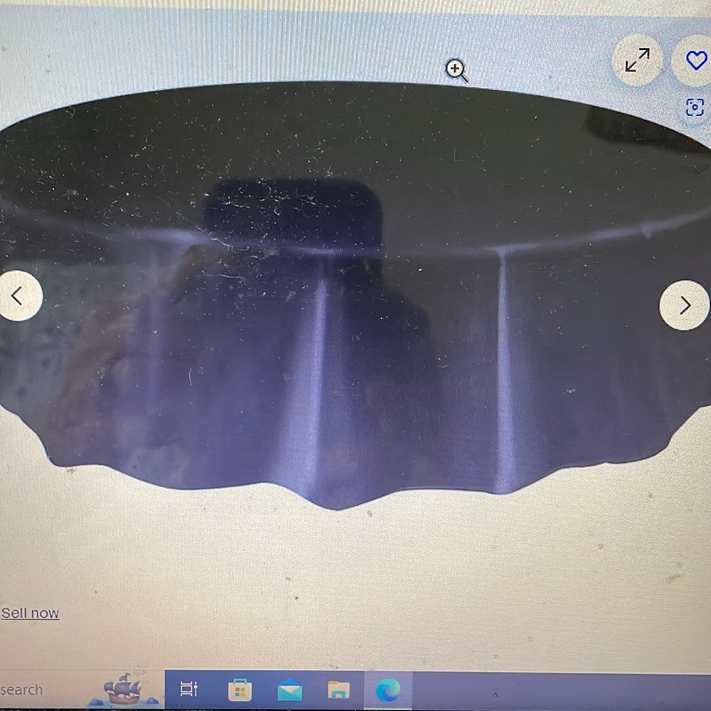 84" Premium Quality Solid black round Plastic Table Cover